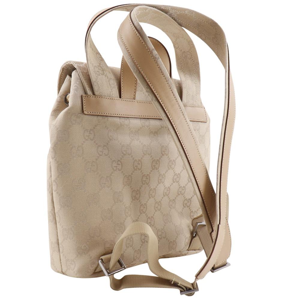 GUCCI Backpack Backpack Daypack 003.0242 beige GG canvas Women Used