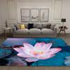 Красивый ковер с цветущим лотосом, коврик для украшения дома в кухонном коридоре, детский нескользящий игровой коврик, пушистый ковер