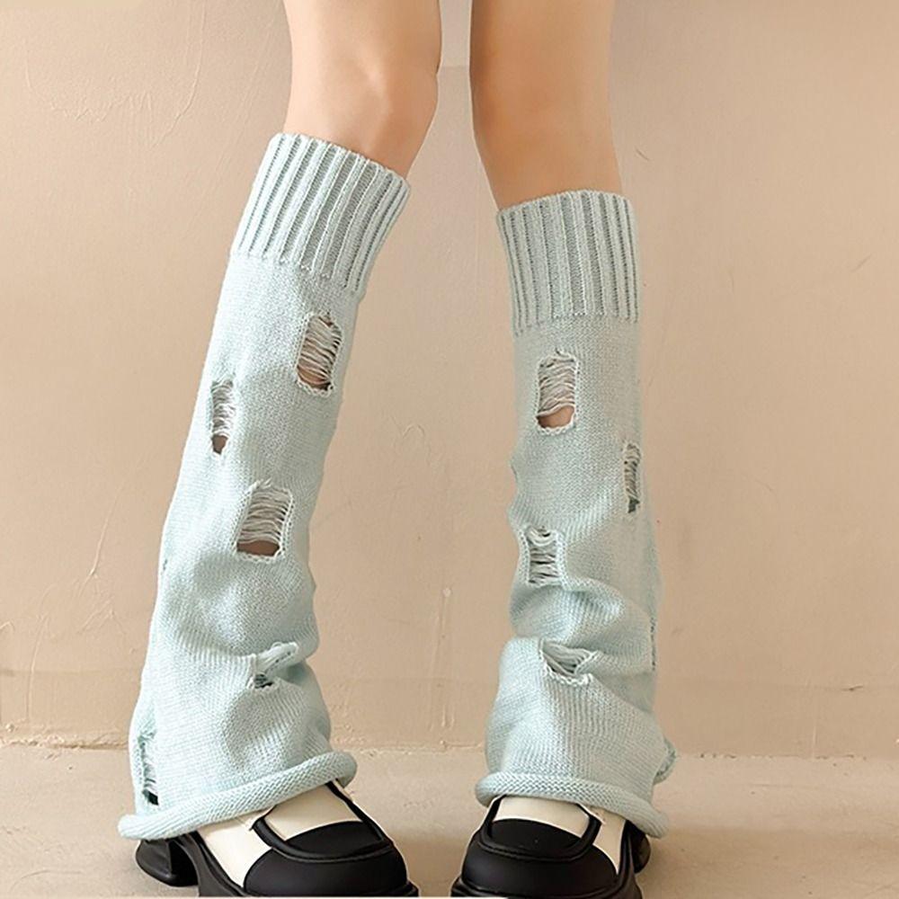 Warm Leg Warmers Knitted Thermal Leggings Boot Cover Knitted Sock Sleeves Womens Ladies Girls