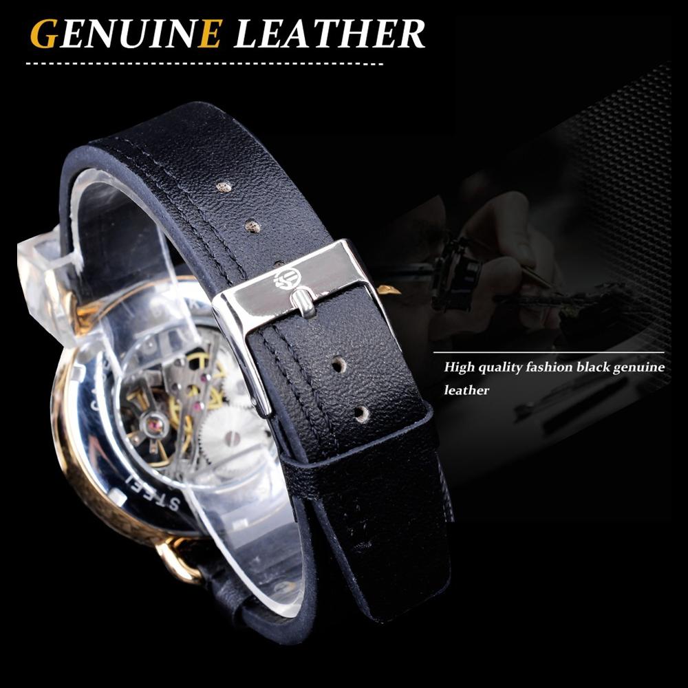 Новые мужские часы Forsinging, повседневные полые мужские автоматические механические часы с римским циферблатом, полуавтоматические светящиеся водонепроницаемые