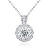 New Real 0.5 Carat D Color Moissanite Necklace Pendant For Women Top Quality 100% S925 Sterling Silver Neck Chain Jewelry