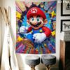 Super Mario poster Wall Hanging Printed Fabric Blanket Decorative Tapestries for Bedroom Living Room Home Decor