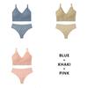 CINOON 3Pcs/Lot Women Bra Set Sexy Seamless Thong Low Waist Panties Wire Free Bra Bralette Lingerie Brassiere Female Underwear Set