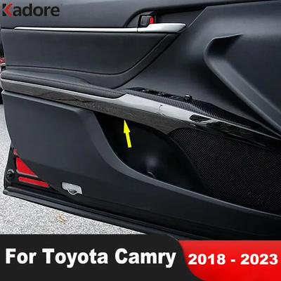 Для Toyota Camry 2018 Нержавеющая сталь Накладка на панель подлокотника внутренней двери автомобиля Декоративные элементы Интерьерные аксессуары