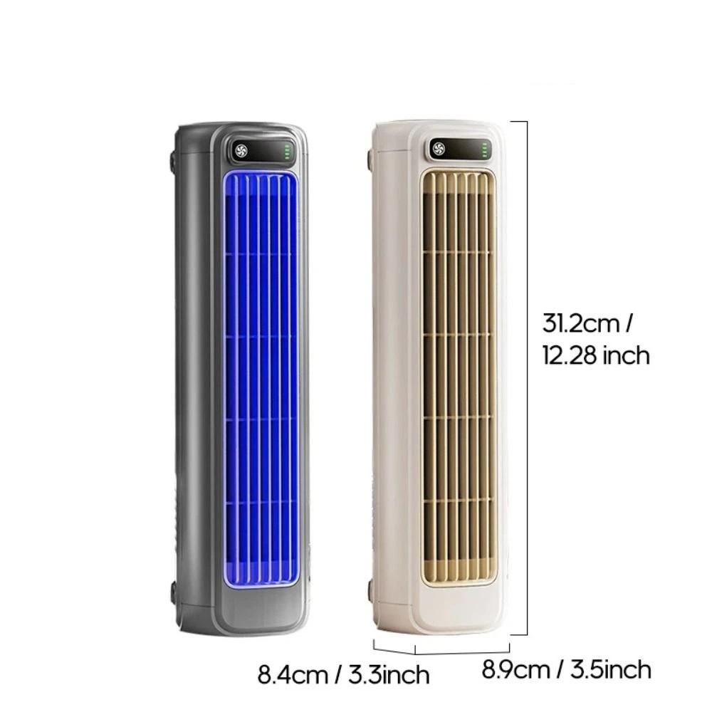 USB Rechargeable Hole-Free Mount Fan Portable Air Cooler for 5V/2A 3000mAh Office Use