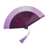 Ancient Fan Hollow Out with Tassels Vintage Bamboo Folding Fan Decor Ladies Hand Fan Daily Use
