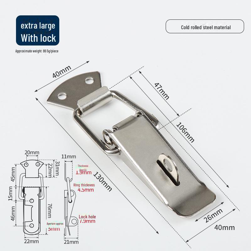 Замок-пряжка Duckbill из нержавеющей стали 304 для деревянных или металлических ящиков