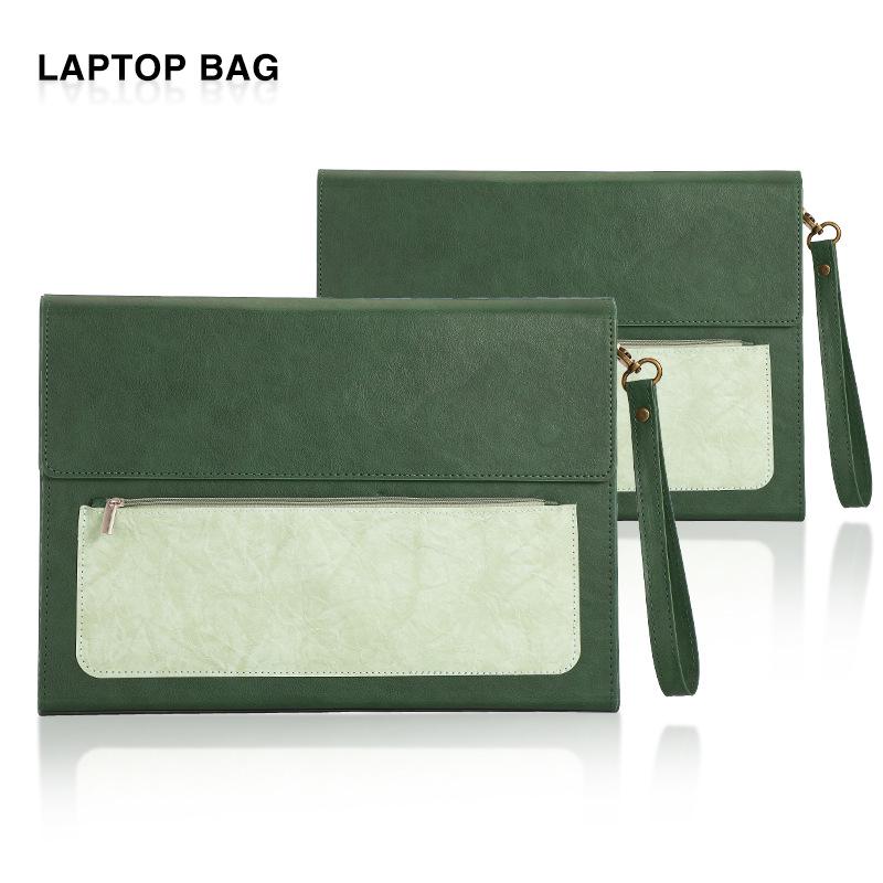 Large Capacity A4 Leather File Bag - Multifunctional Business Office Folder