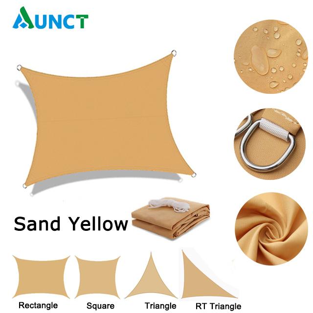 Водонепроницаемый тент, парус, садовый навес, бассейн, козырек от солнца, кемпинговая беседка для наружных тентов, навес для автомобиля, 95% УФ, квадрат, прямоугольник, треугольник