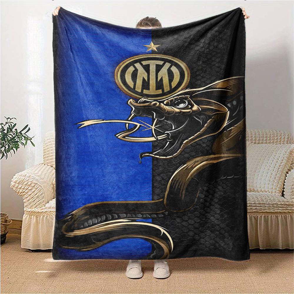 Inter Milan Emblem Blankets Flannel Printed Breathable Warm Throw Blanket for Home Office Bedspreads 0708a91