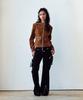 Thevinylhouse Non Collar Suede Jacket(W) Brown