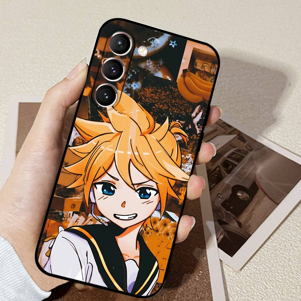 J-KagamineS Rin Len Phone Case Black Ultra-thin Shockproof Case For Samsung S24/S25/S22/S30/Note20/Lite/Ultra/5G/Plus/FE
