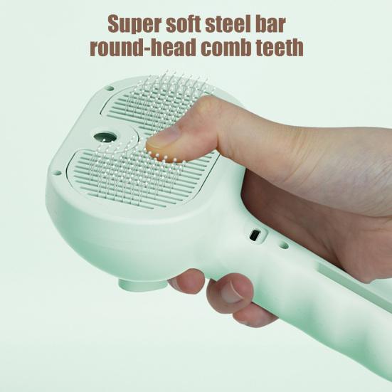 Паровая щетка для домашних животных, самоочищающаяся расческа для ухода за домашними животными с распылителем воды, перезаряжаемая паровая массажная щетка для удаления шерсти с кошек и собак