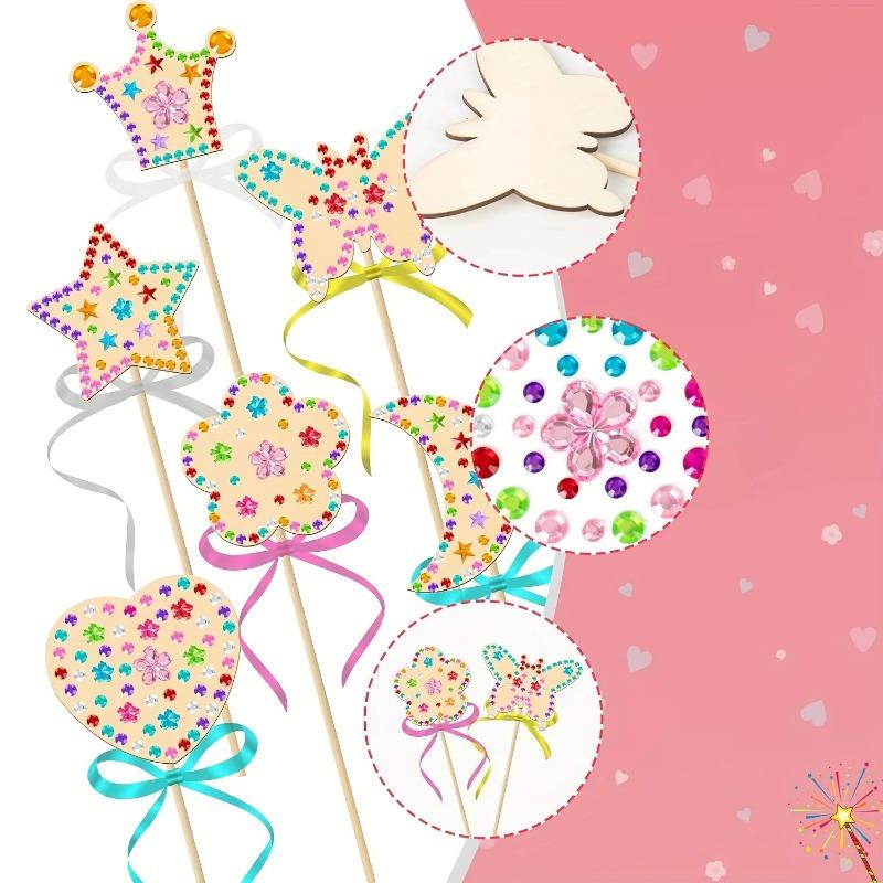 Top Quality Princess Magic Wand Craft Kit DIY Wooden Painting Art Supplies Unique Styles for Birthday Parties Handmade Craft Kit