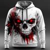 Новый тренд худи тай-дай с черепом осень-зима уличный хип-хоп стиль личность толстовка мужской супер свободный повседневный пуловер