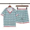 Mens Short Sleeve Shorts Set Trendy Loose Streetwear Casual Two-Piece Outfit