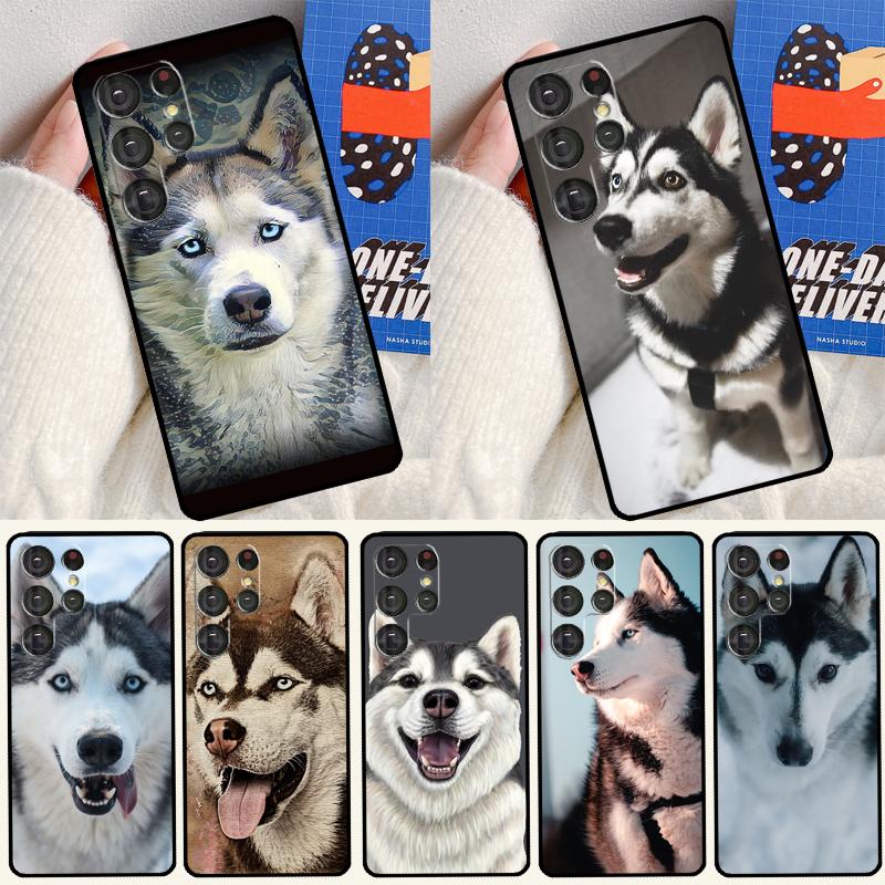 Siberian Husky Sled Dog Soft Case For Samsung Galaxy S24 Ultra S9 S10 S20 S22 S23 Plus S21 FE S25 Ultra Funda Cover