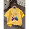 European sizes Boys' T-shirt Birthday Boy Game Controller Level Up, Ideal for Outdoor Activities, Soft Knitted Top, Comfortable And Breathable