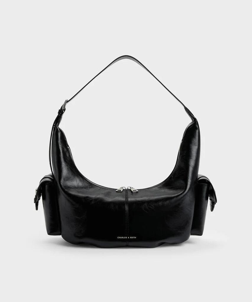 Charles & Keith Большая сумка-хобо Bessie с боковым карманом Ck2-80782833