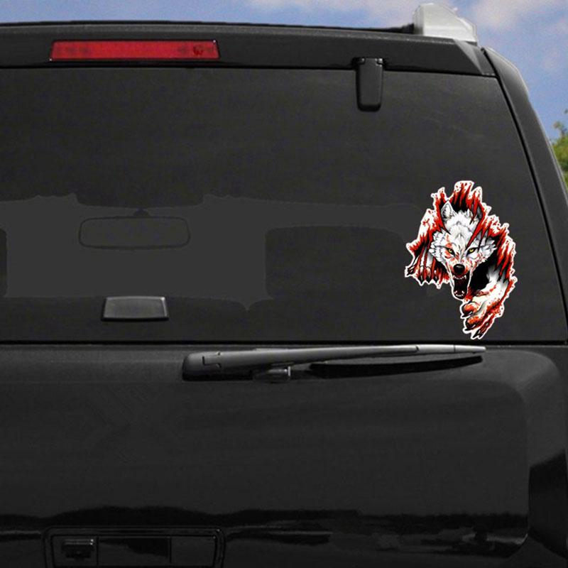 1 шт. автомобильная наклейка забавная охотничья волк авто мультяшная наклейка украшение