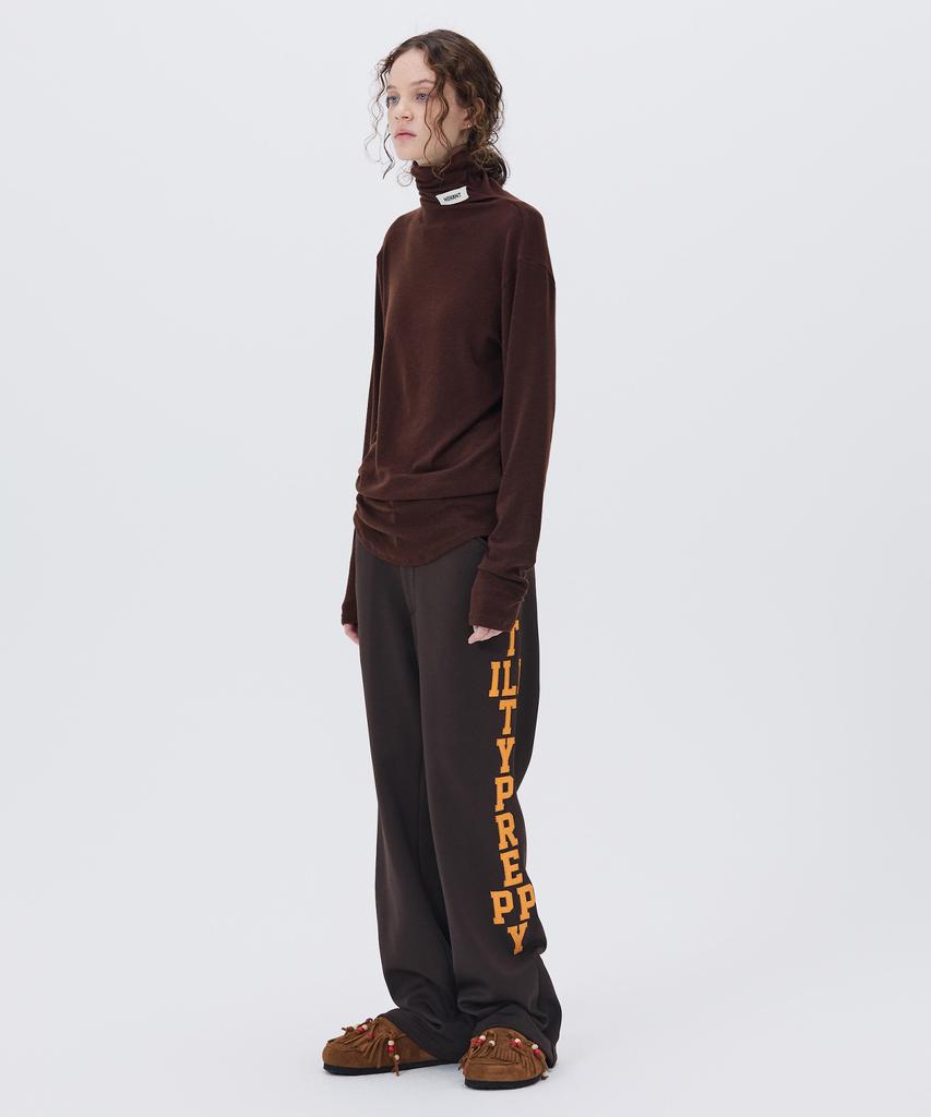 NOHANT Soft Turtleneck T-Shirt Brown