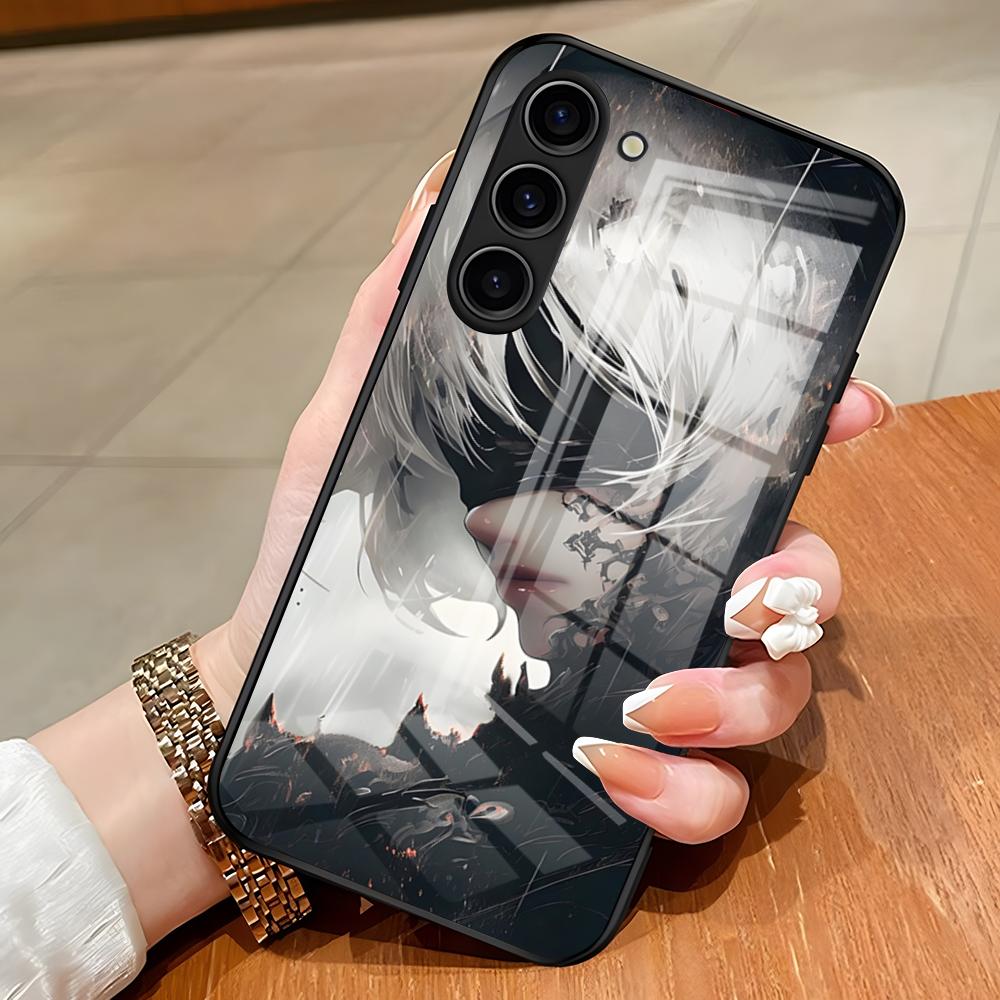 Игровой чехол для телефона Nier Automata для Samsung S26 S25 Edge Ultra S23 S22 S21 S20 Ultra Plus S24 Fe A54 A53 A25 Стеклянная крышка