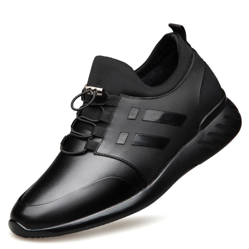 Популярна мужская кожаная обувь из натуральной кожи, повседневная молодежная обувь для свиданий, обувь для ног на мягкой подошве, новая воловья кожа, невидимый размер 4748