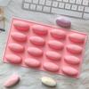 Силиконовая форма для выпечки 16 ячеек Овальная форма для шоколада Антипригарная Безопасна для морозильной камеры и духовки Форма для десертов Формы для выпечки Торта Желе Мороженого