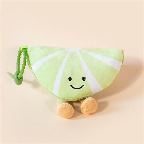 Creative Fruit Pendant Watermelon Durian Plush Toy Cute Fruit Keychain Bag Pendant Doll Back