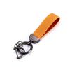 1PC Bag Pendants Leather Car Key Rings Leather Keychain Pure Color Buckle Cars Key Ring Gifts
