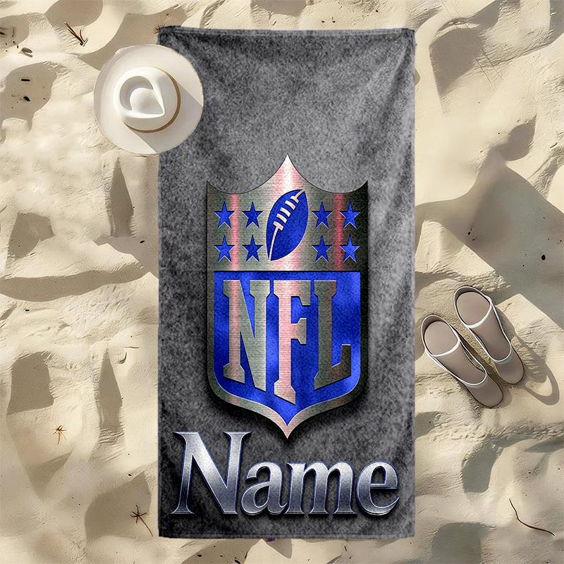 Personalized Name Nfl Pride printed beach towel,a quick-drying, absorbent mat suitable for the beach, pool, gym, and travel fans gift 106