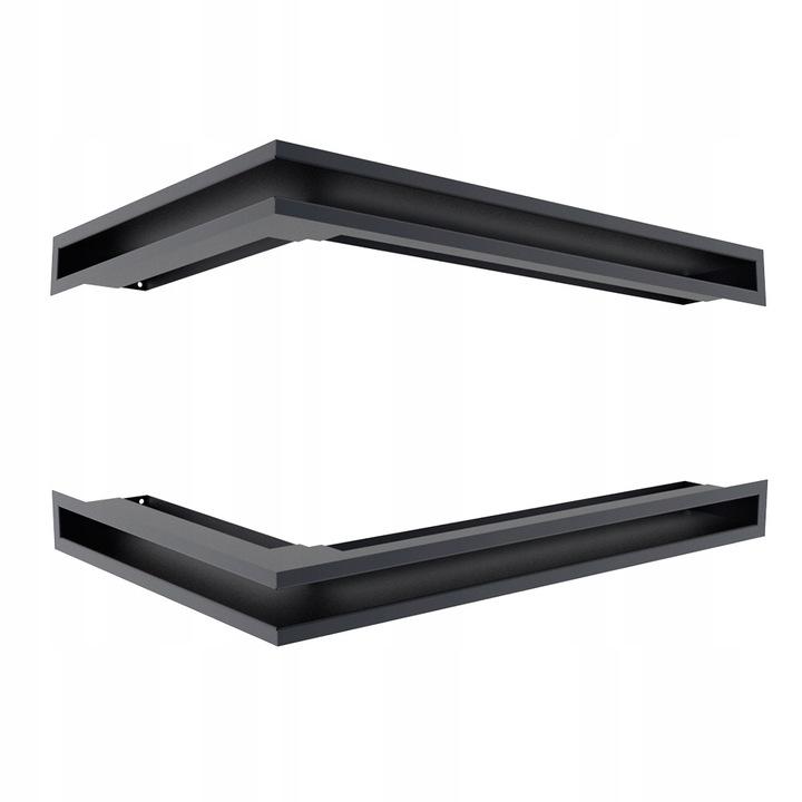 CORNER GRILLE LUFT 600x400x60 45S 80 GRAPHITE 2 Pcs