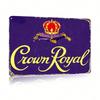 Vintage Tin Metal Sign for Bar  Man Cave Crown Royal Whiskey Wall Decor