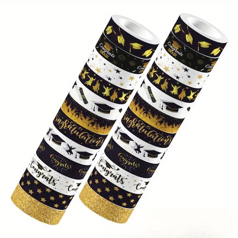 12pcs/set Adhesive Tape School Graduation Party Scrapbook DIY Material Scrapbooking Materials 15mmx5m