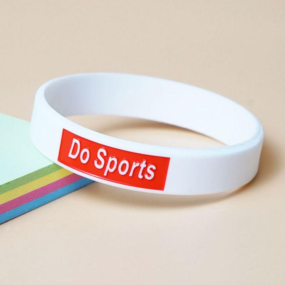 Надпись Do Sports Силиконовые браслеты Печатный спортивный дизайн Браслеты для мужчин и женщин