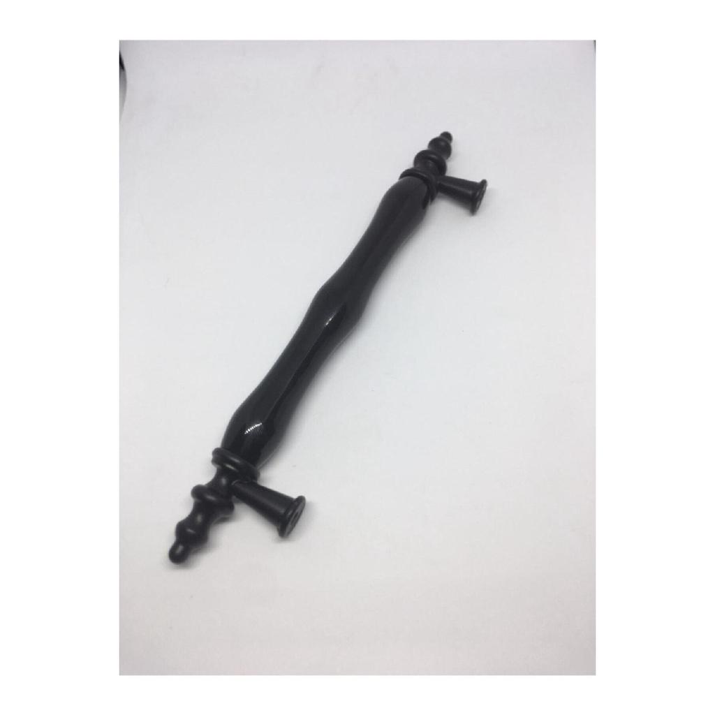 Фарфоровая ручка черная, размер 12,8 см.