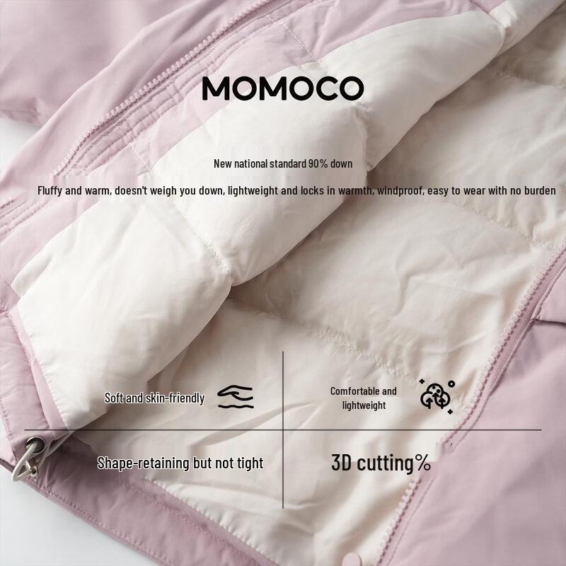Детская пуховая куртка с 3D-ушками и капюшоном MOMOCO для девочек