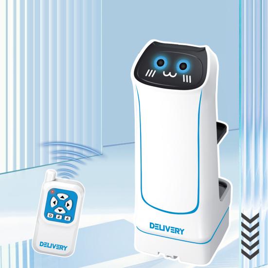 Робот-доставщик еды на дистанционном управлении 2,4 ГГц RC Робот-игрушка со съемным основанием Для детей и взрослых Мини-интерактивная светящаяся роботизированная игрушка