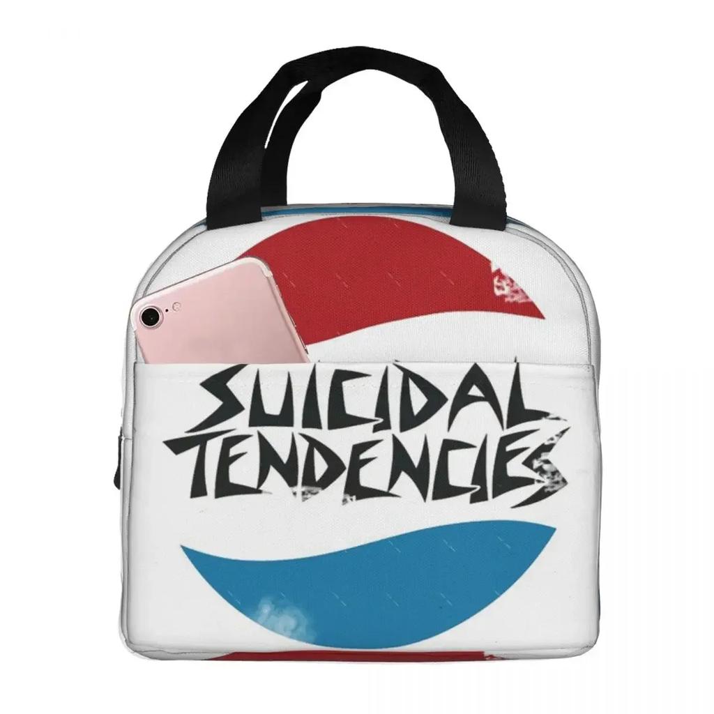 Изолированная сумка-ланч для еды Suicidal Tendencies Music Band для женщин и детей, портативные контейнеры для еды, термоланч-бокс, сумка-тоут
