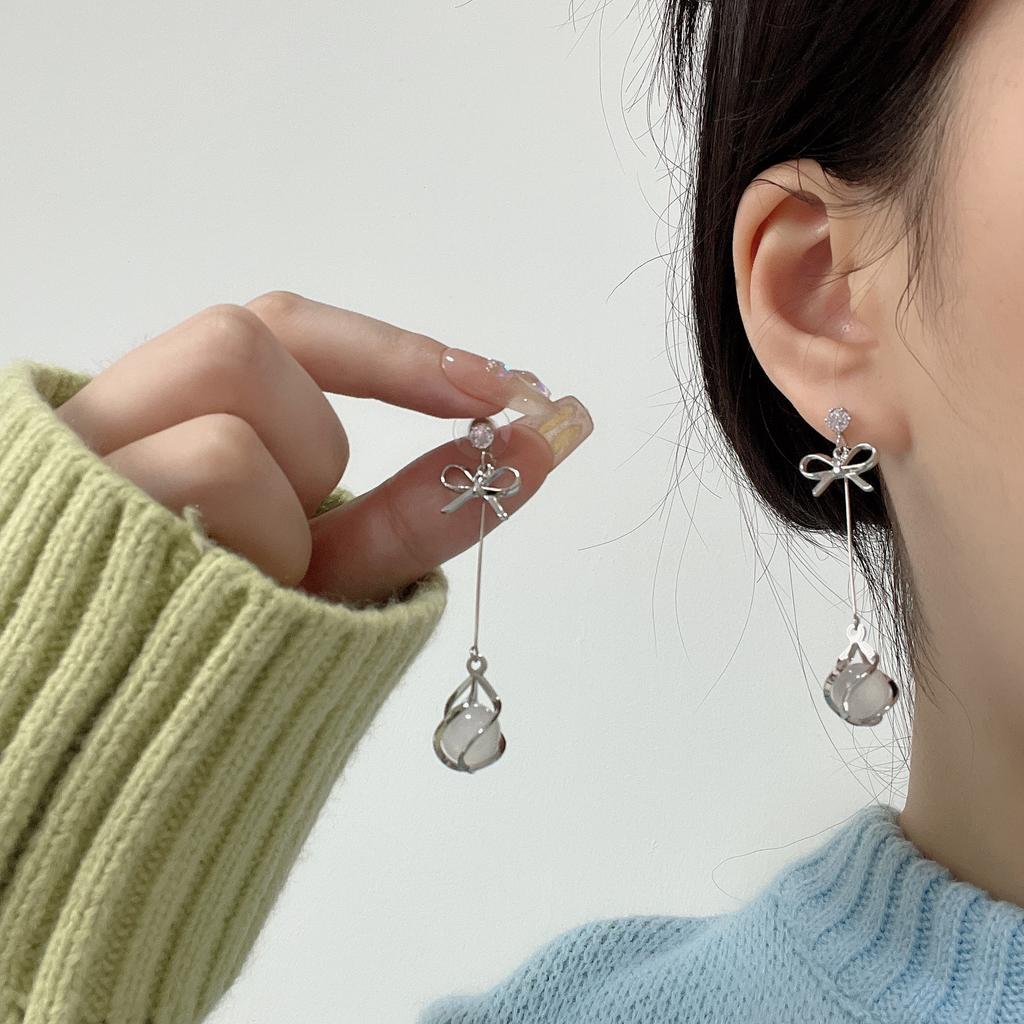 Серьги-кисточки из жемчуга премиум-класса Silver Needle Celebrity, элегантные, модные, с темпераментом, серьги из легкой роскоши с блестящими бриллиантами, длинные серьги для женщин