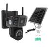4K Security Cameras 4G 8MP HD Solar Power Dual Lens Battery Outside Surveillance Camera with Human
