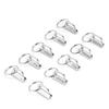 10Pcs 32mm Metal Tail Clip with Key Ring Hand Made DIY Bag Purse Making Supplies