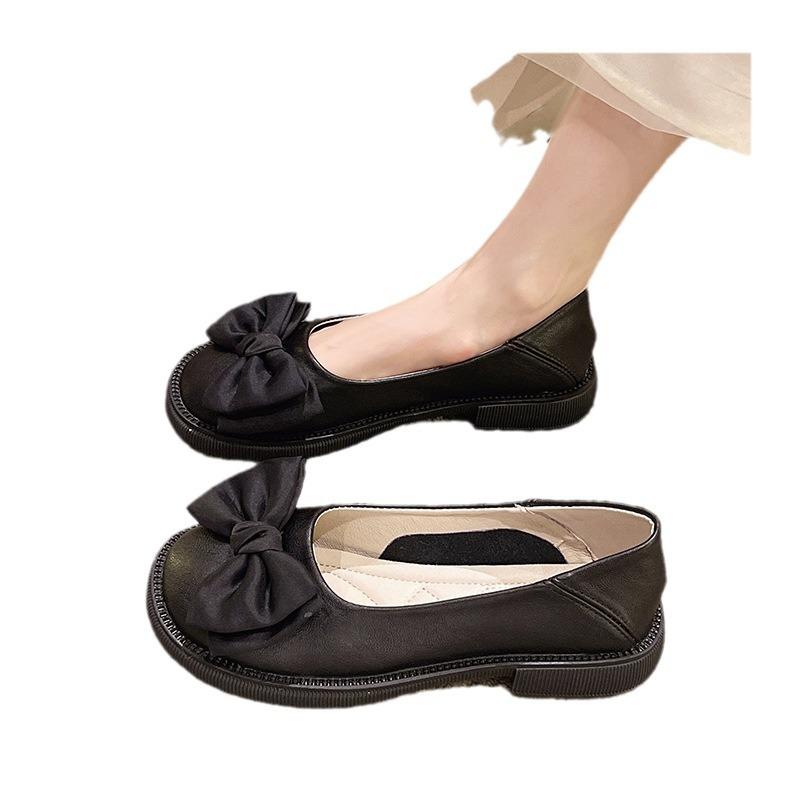 Gentle Shoes Shallow Mouth 2025 Summer New Single Shoes Women's Soft Soles Pregnant Women Wide Fat Feet Flat Soles Women's Shoes Summer Models