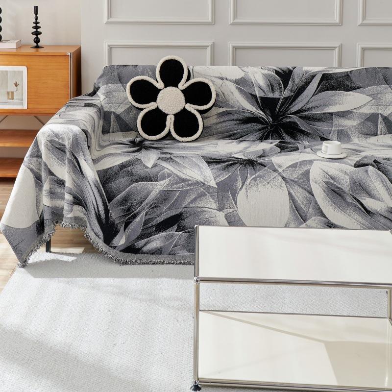 Thicken Chenille Sofa Cover Sofa Blanket Simple Geometrical Cushion Ins Wind Sand Hair Towel Fashion Lunch Blanket Sofa Towel