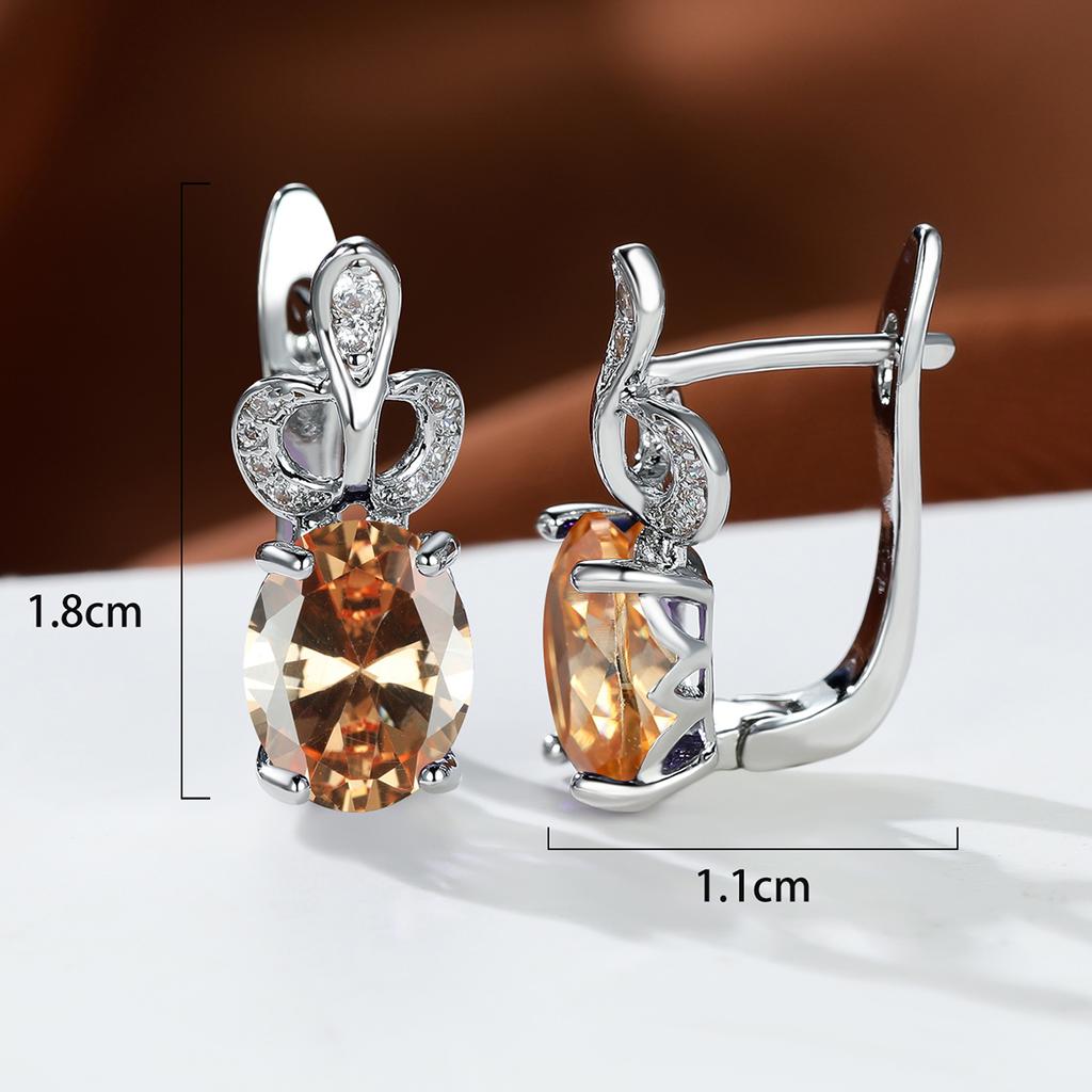 Изысканные круглые серьги для женщин, простые цветочные серьги, свадебные серьги с радужными камнями