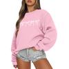 Women  Tops Women's Long Sleeve Sweatshirt Casual Crewneck Loose Fit Pollover Fleece Tops