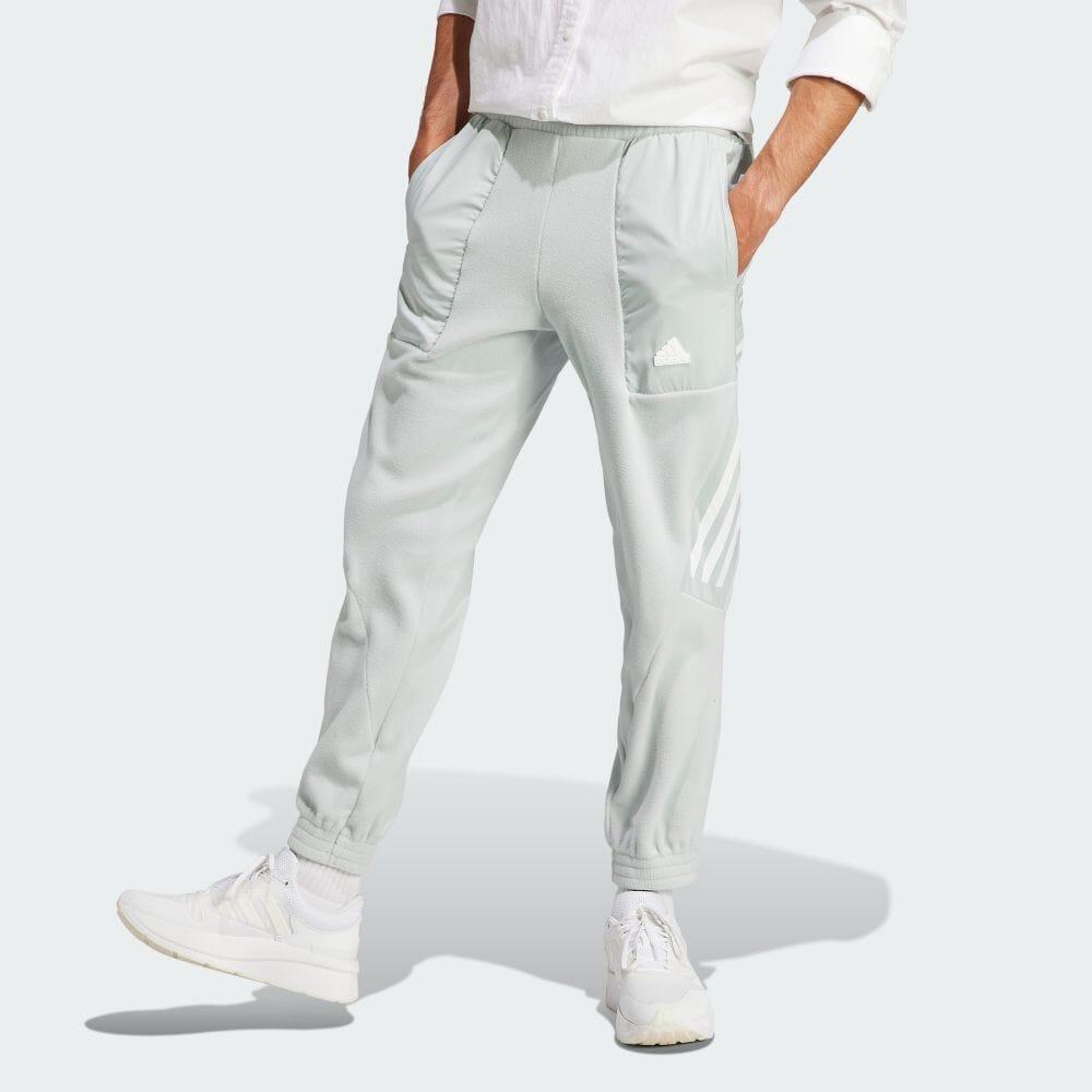 Adidas Striped Casual Mid-Waist Tapered Knit Sports Pants Men bottoms Silver IJ8860