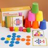 Children's Stacked Cup Game Fun Color Classification Cup Logical Thinking Training Matching  Table Game Educational Toys For Kid