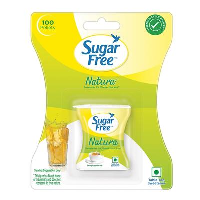 Sugar Free Natura 100 Пеллеты 85 мг Каждая Низкокалорийный Подсластитель на основе Сукралозы Идеально для Здорового и Фитнес Образа Жизни