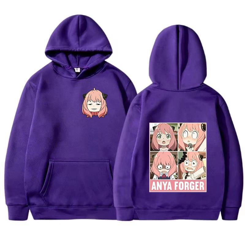 Харадзюку Аниме Spy X Family Мужское Худи Большого Размера Брендовое Худи Y2K Одежда Винтажная Мода Пуловеры с Длинным Рукавом